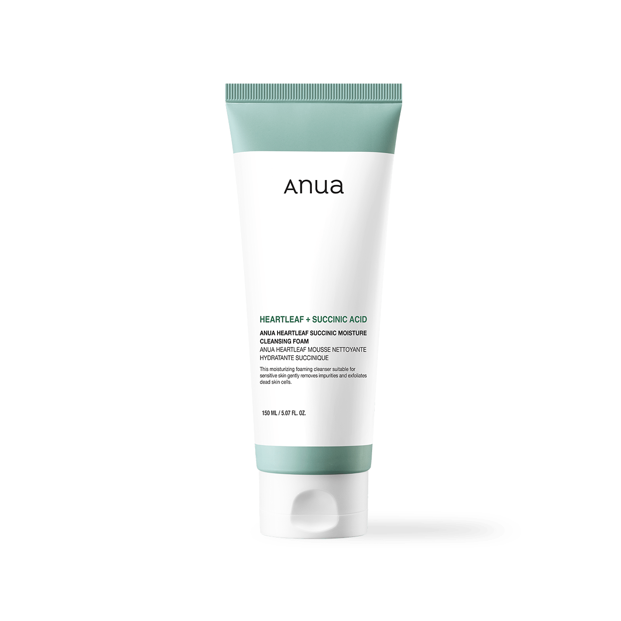 [Anua] HEARTLEAF SUCCINIC MOISTURE CLEANSING FOAM 150ml - KuteSkin