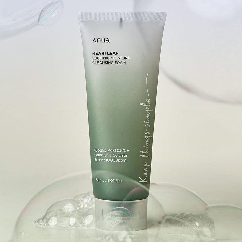 [Anua] HEARTLEAF SUCCINIC MOISTURE CLEANSING FOAM 150ml - KuteSkin