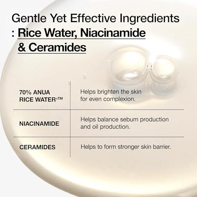 [Anua] RICE 70 GLOW MILKY TONER 250ml - KuteSkin