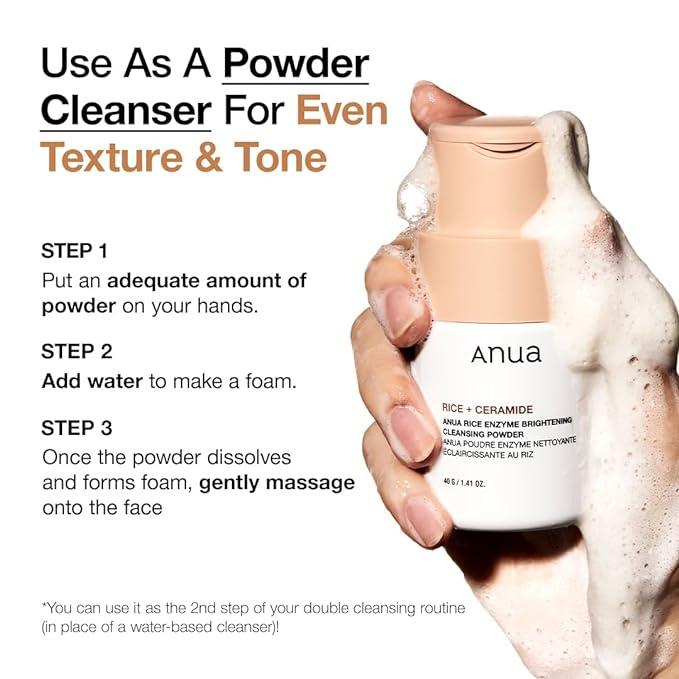 [Anua] RICE ENZYME BRIGHTENING CLEANSING POWDER 40g - KuteSkin