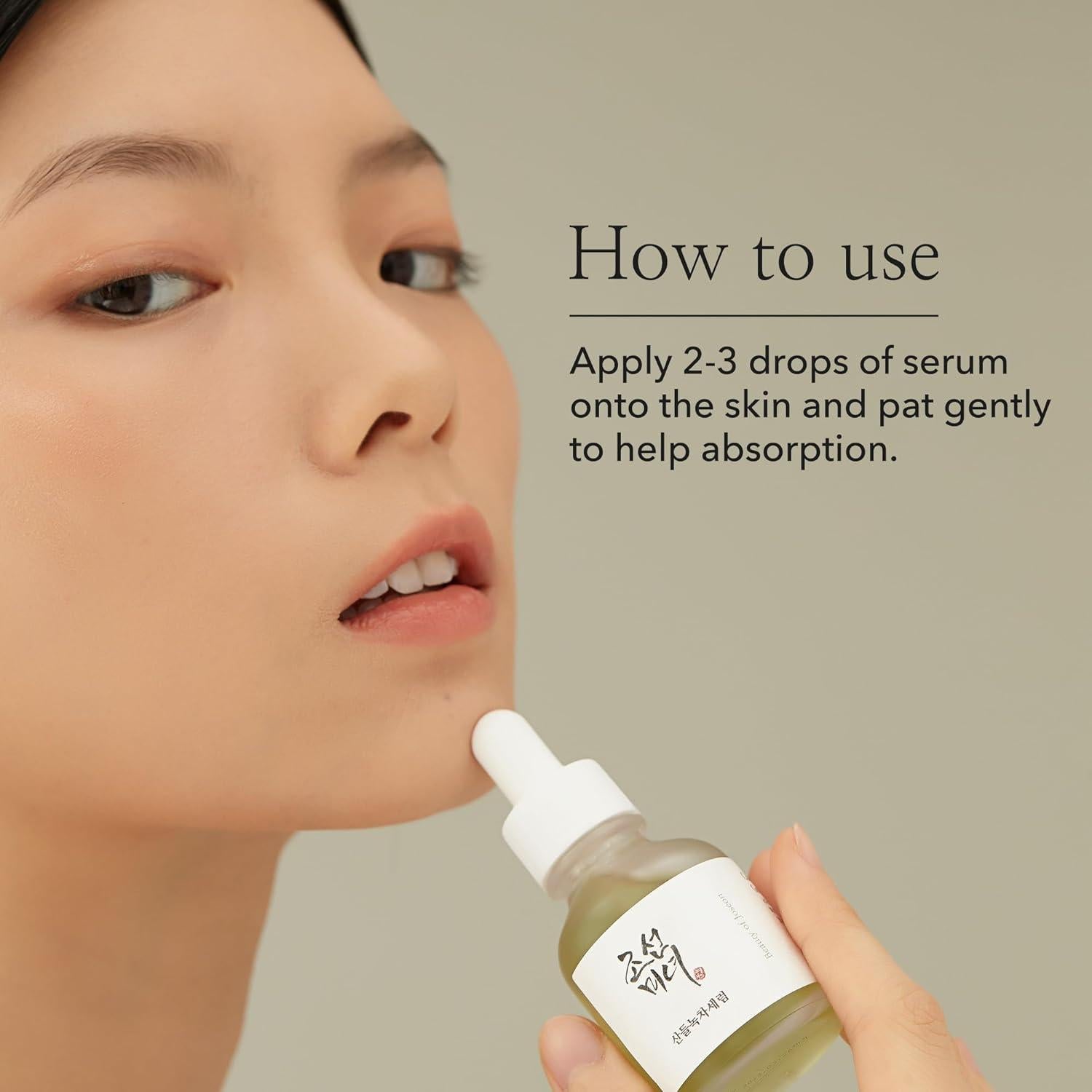 [BeautyOfJoseon] Calming Serum : Green tea + Panthenol 30ml - KuteSkin