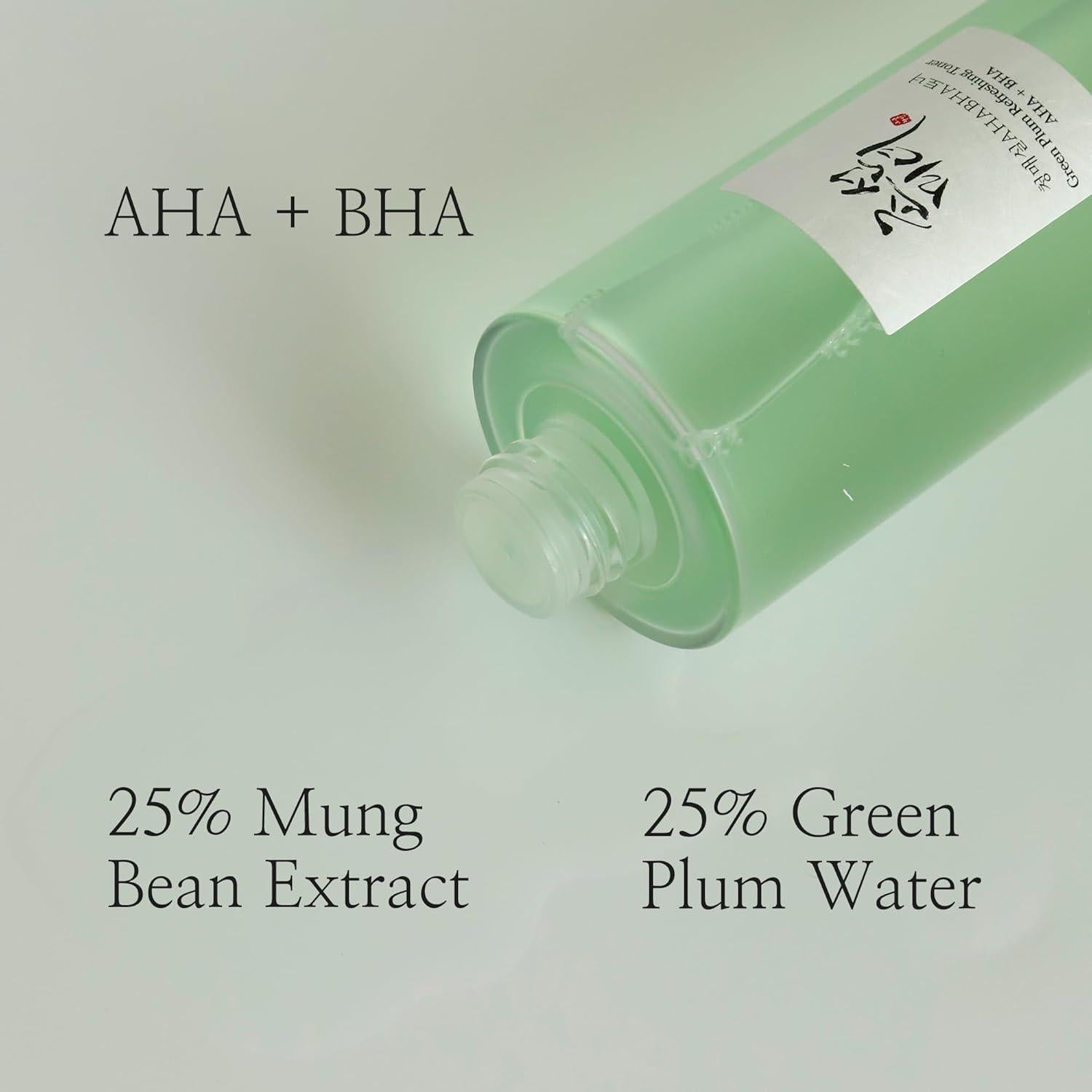 [BeautyOfJoseon] Green Plum Refreshing Toner : AHA + BHA 150ml - KuteSkin