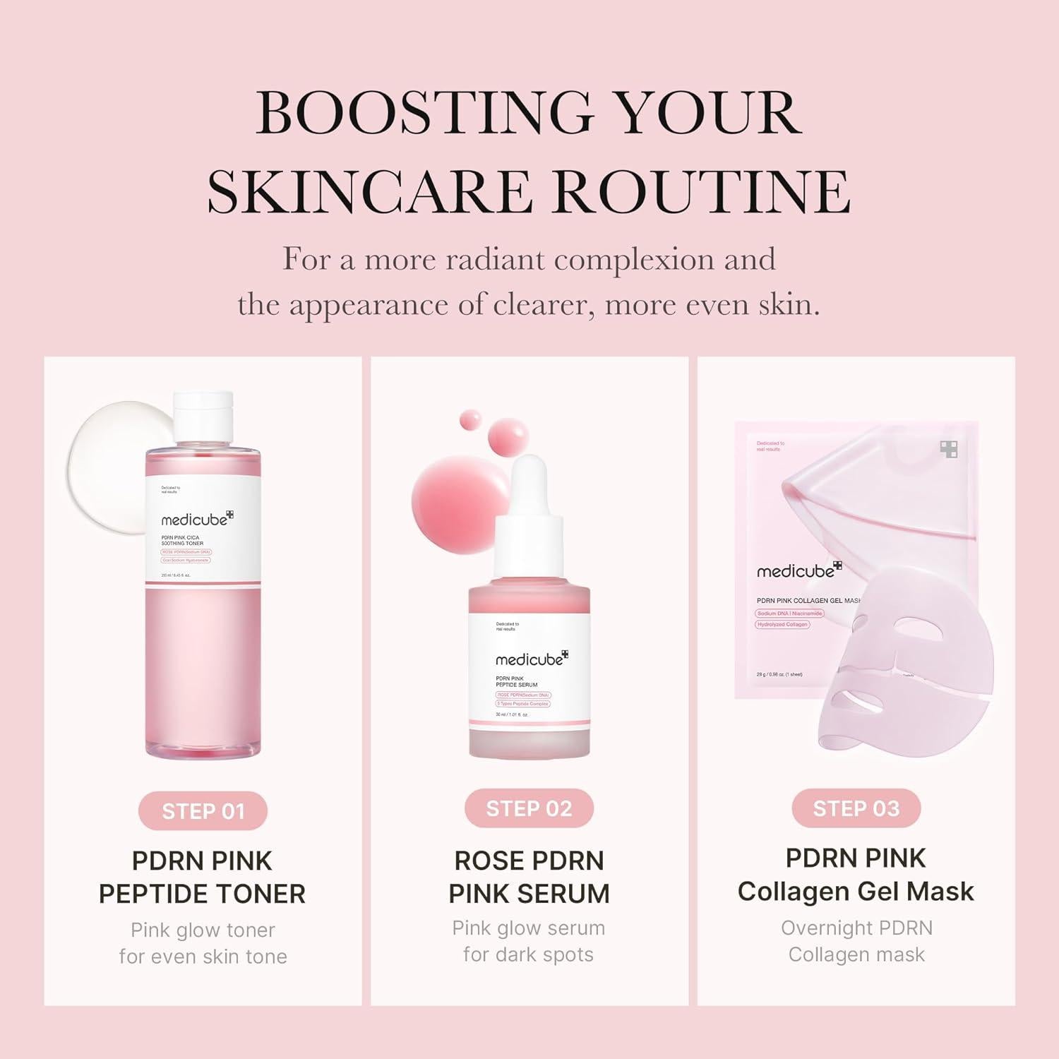 [Medicube] PDRN Pink Cica Soothing Toner 250ml - KuteSkin