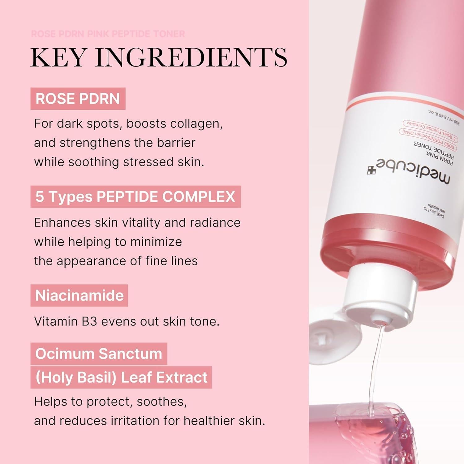 [Medicube] PDRN Pink Cica Soothing Toner 250ml - KuteSkin