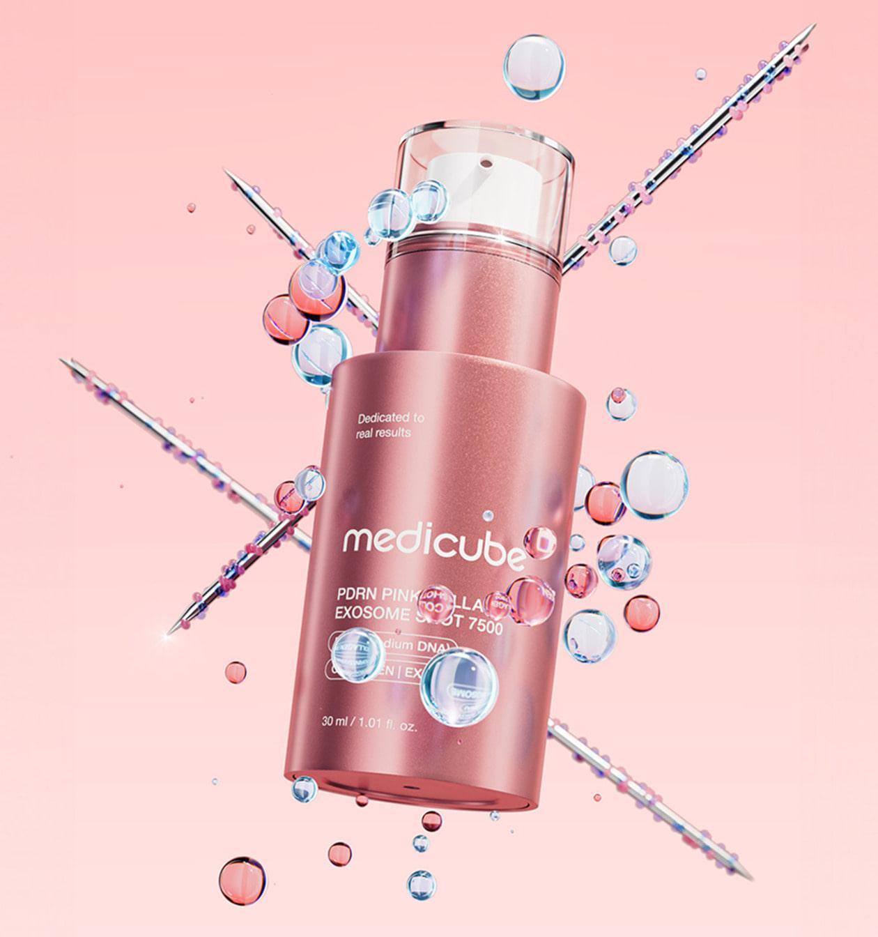 [Medicube] PDRN Pink Collagen exosome shot ampoule 7500 30ml - KuteSkin
